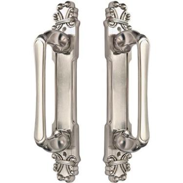 Imagem de Puxador Duplo Mozart 280Mm Níquel Escovado Porta Pivotante