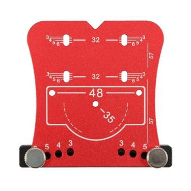 Imagem de LZVXTYM Gabarito de dobradiça de porta de armário de liga de alumínio, gabarito de dobradiça oculta preciso resistente ao desgaste, gabarito versátil com orifício de armário de deformação para