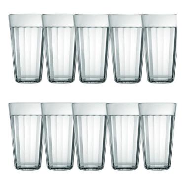 Imagem de Jogo 10 Copo Americano Em Vidro Long Drink 450Ml Nadir