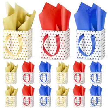 Imagem de Sacos de presente DOYIDE Small, 30 peças com alças, papel de 11 x 7 x 