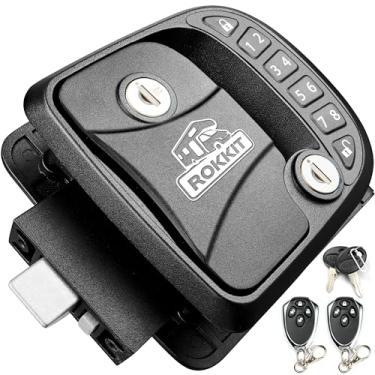 Imagem de Entrada sem chave de substituição de fechadura de porta RV – Trava acionada por engrenagem 100% de metal com fechadura | Tecnologia de segurança pendente de patente | Senha e controle remoto | Serve