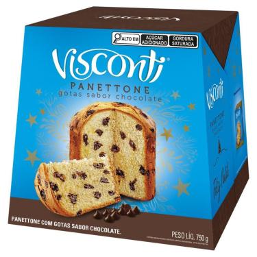 Imagem de Panettone com Gotas de Chocolate Visconti 750g