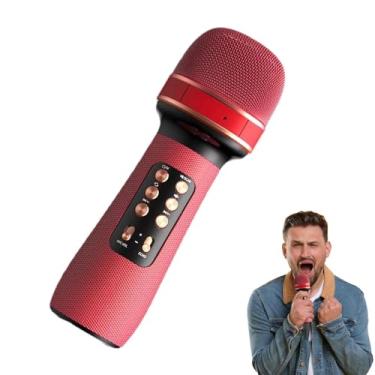 Imagem de Microfone sem fio,Microfones sem fio,Microfone portátil sem fio | Microfones sem fio multifuncionais, alto-falantes, gravadores de voz, reprodutores de música para amigos e família