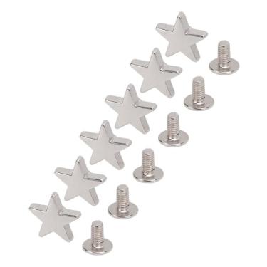 Imagem de Generic Kit de Parafusos de Rebite, 50 Conjuntos de Rebites Pentagrama, Fácil Instalação, Material de Liga de Zinco para Roupas, Sapatos, Artesanato (Prata)