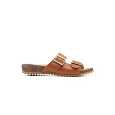 Imagem de Tamanco Bottero Rasteira Fivelas 353121 Couro Caramelo-Feminino