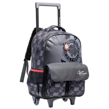 Imagem de Mochila Escolar Rodas E Costas Corinthians 16418