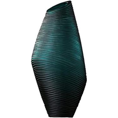 Imagem de YYBOES Vaso de vidro para flores, vaso de flores para flores, vaso de vidro minimalista nórdico, decoração criativa americana, sala de estar, varanda, arranjo de flores, vaso de flores artificiais