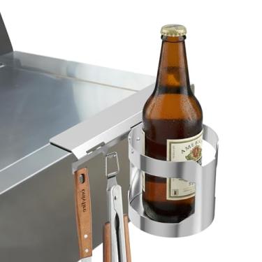 Imagem de onlyfire Suporte magnético de garrafa organizador de ferramentas três em um com ganchos de grelha, abridores de garrafas para pendurar utensílios de churrasqueira, acessórios de churrasco para a