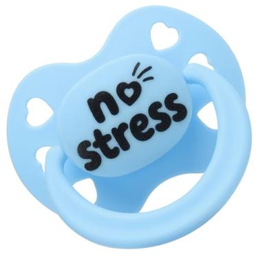 Imagem de Somniumnight Chupeta para adultos para alívio da ansiedade: mamilo grande de silicone sinuoso para estresse - produtos sensoriais para autismo azul paci para dormir com estojo - presente relaxante