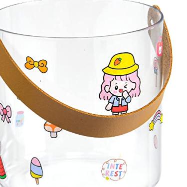 Imagem de aqxreight PET Pequeno Balde de Gelo Doméstico Transparente Barril de Vinho Gelo Piquenique Cerveja Bebida Balde de L 21x10,5cm/8,3x4,1in Existência de Canto Em Obras de Arte a Transparência é (S)