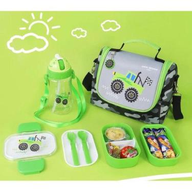 Imagem de Kit Marmita Infantil Termica 3 peças Coleção Pimpolhos Escolar Kids - 