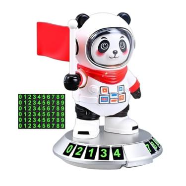 Imagem de Decorações de painel - Escultura com tema espacial movida a energia solar - Decoração de estátua de astronauta de estacionamento temporário com braços de tecelagem - para interior automotivo caminhões