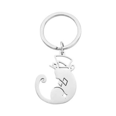 Imagem de Chaveiro De Gato Mágico Em Aço Titânio Lynette Lyney, Pingente De Cosp