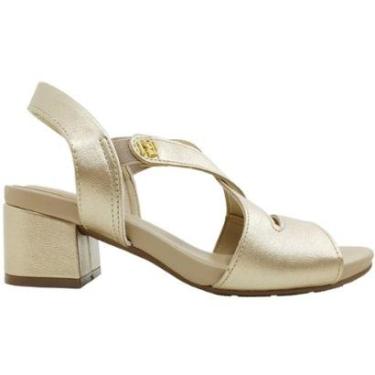 Imagem de Sandália Feminina Casual Social Dia a Dia Passeio Trabalho Ultra Conforto Salto Médio Modare 7187.10-Feminino