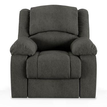 Imagem de Poltrona Do Papai Reclinável Sala De Cinema Barcelona Manual Linho Chumbo
