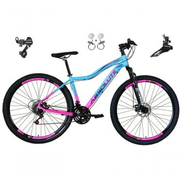 Imagem de Bicicleta Aro 29 Absolute Hera Feminina 21v Cambios Shimano Freio Hidraulico Mtb Alumínio Azul-rosa Tam: 15