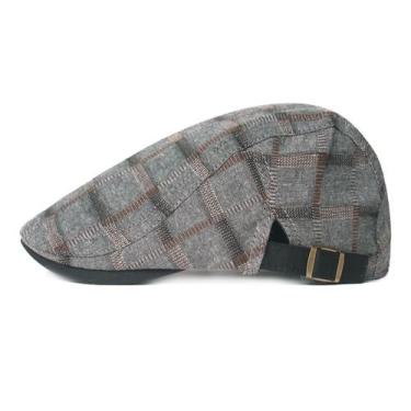 Imagem de Boné plano Gatsby Newsboy Hat Scally Cap para homens de algodão - yiwe
