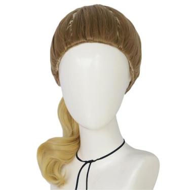 Imagem de Peruca de cosplay, loira, gradiente, rabo de cavalo, 48 cm, vermelho q