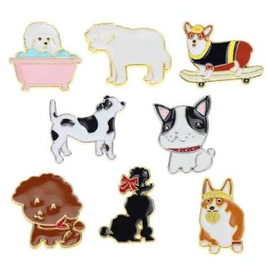 Imagem de Conjunto de broches Cute Dog Cartoon Puppy Animal Alloy - Yiweisai