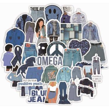 Imagem de Adesivos, roupas jeans, 35 peças de grafite impermeável para decoração