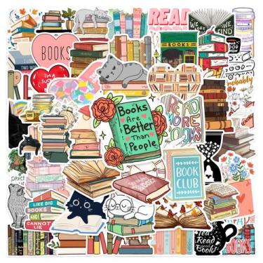 Imagem de Conjunto de adesivos com tema de leitura, 50 unidades para amantes de 