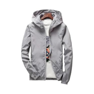 Imagem de Jaqueta Masculina Juvenil Com Capuz E Zíper, Moda Casual Fina De Cor S