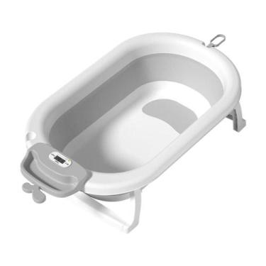 Imagem de Banheira de Bebê Aurora Sea Média 44 L  Dobrável com Termômetro - Kloo