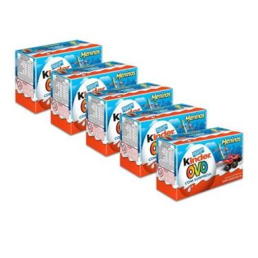 Imagem de Chocolate Kinder Ovo Meninos Ferrero Kit 5un 40g (2x20g)