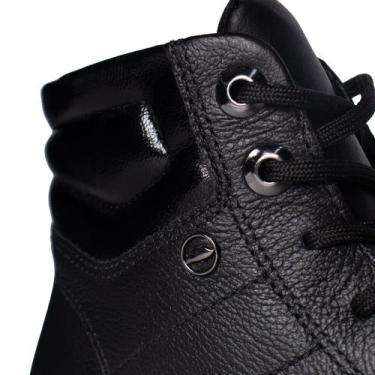 Imagem de Bota Feminina Dakota Coturno Couro Cano Médio Preto, Preto, 38