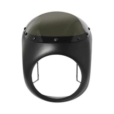 Imagem de Farol Frontal Vermelho E Branco Para Motocicleta Com Para-brisa Univer