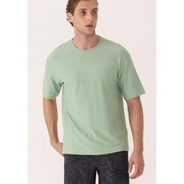 Imagem de Camiseta Oversized De Mangas Curtas Em Malha Com Linho-Masculino