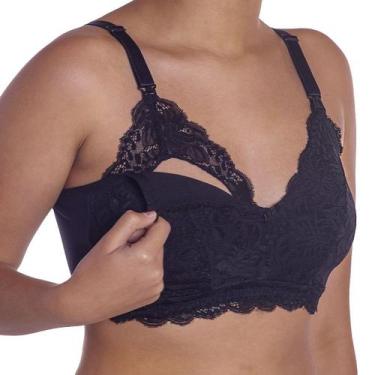 Imagem de Sutiã Amamentação Em Cotton Rendado Vi Lingerie, Preto, 42