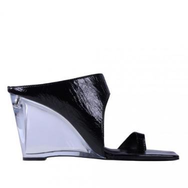 Imagem de Tamanco Feminino Zariff com Salto Transparente 21096818, Preto, 35