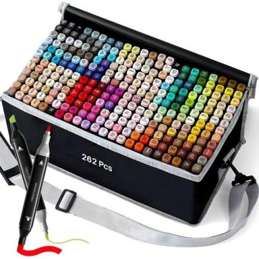 Imagem de Conjunto Recarregável de 262 Cores com Duas Pontas CREATSPARK