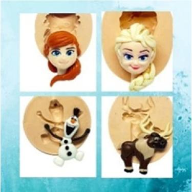 Imagem de F549 MOLDE DE SILICONE KIT PRINCESA CONFEITARIA ARTESANATO