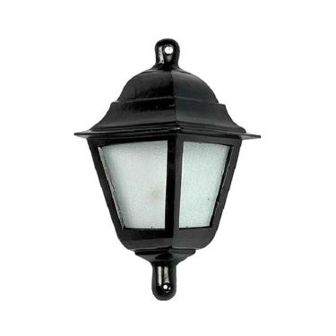 Imagem de Luminária Colonial Meia Cara Canadense em Alumínio e Vidro