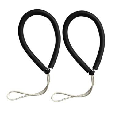 Imagem de 2 peças/conjunto de pulseiras de cordão de segurança para prender luzes de mergulho, câmera, BCD e mais preto