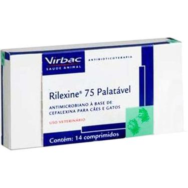 Imagem de Antibiótico Virbac Rilexine Palatável para Cães e Gatos de 14 Comprimidos - 75 mg