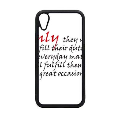 Imagem de Citação que devemos cumprir nossos deveres no dia a dia para iPhone XR capa para proteção de telefone Apple