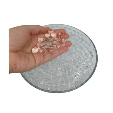 Imagem de Bolinhas de gel transparentes incolor que crescem na água para decorar vasos plantas 12gr 2.000