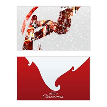 Imagem de Esportes, Skateboard, Aquarela, Esqui, Ilustração, Feriado, Feliz Natal, Cartão de Parabéns, Mensagem de Letras de Natal