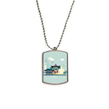 Imagem de DIYthinker Colar com pingente de corrente de aço inoxidável Tourist Atrations in Seoul Korea