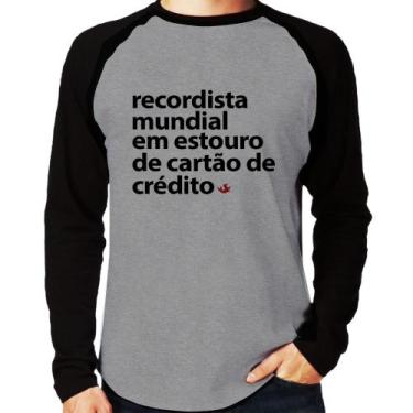 Imagem de Camiseta Raglan Recordista Mundial Em Estouro De Cartão Manga Longa -