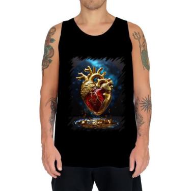 Imagem de Camiseta Regata Coração De Ouro Líquido Gold Heart 9 - Kasubeck Store