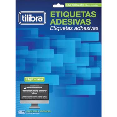 Imagem de Tilibra - Etiqueta Adesiva Inkjet/Laser A4, Multicolorido, 210 x 297 mm, 25 Unidades