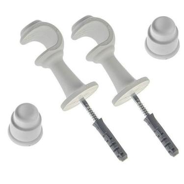 Imagem de Suporte Varão Cortina Duplo 19e28mm Par Com Ponteira - Cores - Moreti,