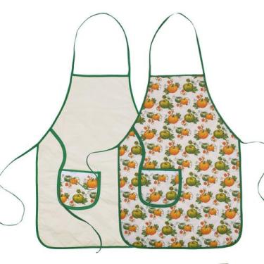 Imagem de Avental de cozinha dupla face abóbora - Recanto da Costura