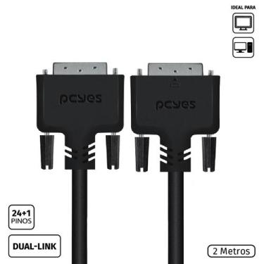 Imagem de Cabo DVI-D 24+1 para DVI-D 24+1 DUAL-LINK 2 Metros - PDDL-2 - PCYES