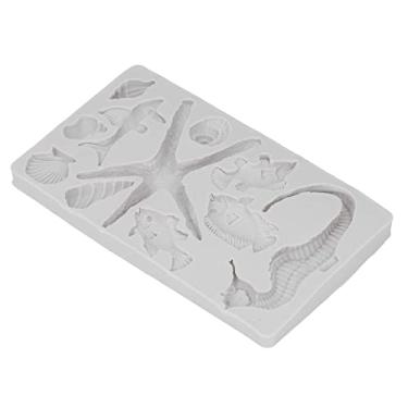 Imagem de Molde Fondant, Molde de Silicone Cinza Resistente a Alta Temperatura Antiaderente para Forno Microondas Forno Frigorífico
