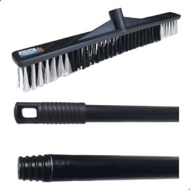 Imagem de Vassoura Gari 60cm Pelo Sintético Com Cabo Metal 1,20 Metros - PREVEOE